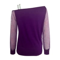Košulje za žene Pamuk labavi fit lagani pulover Dugih rukava dizajn s dugim rukavima OFF OFF na ramenu Ležerne bluza Ljetni vrhovi za žene Trendy Boho