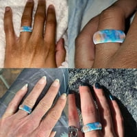 Bacc dodaci akril jednostavan plavi stil Luckys prsten debeli nakit prsten plavi šareni oblačni prsten