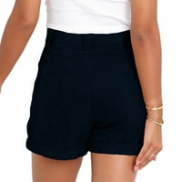 Ljetne kratke hlače za ženske viseće struke Roll up široke kratke hlače Ležerne prilike labavih kratkih