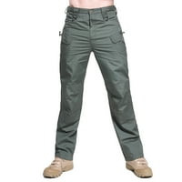 DroolingDog pantalone za muškarce sa džepom udobne labave modne ravno dugme za zatvaranje zelenih kombinezona