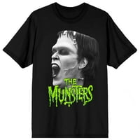 Munsters Rob Zombie Remake Big Face Monotone Herman Crew vrat kratkih rukava Crna majica-5xl