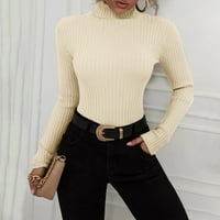Voncos Žene Turtleneck džemperi - dugi rukav Turtleneck casual na pulover za čišćenje ženske džempere