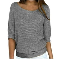 Dianli Fashion Womens Comfy pulover Pleteni džemper prevelici Ženski elegantni pad i zimski džemperi