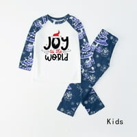 Cuhas Porodica Pajamas Baby Boys Girls Children Božićni Joy-World Printova Podudaranje dugih rukava