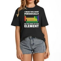 Periodična tablica elemenata - smiješna izlaganja ženske klasične majice kratkih rukava sa modnim grafičkim