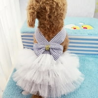 Petequip Gaze Haljina za kućne ljubimce Spring Striped Bowknot PET princeza haljine Predivna odjeća