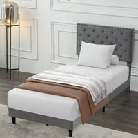 Reliancer Twin XL Bluk krevet, tapecirani krevet na platformi s podesivim uzglavljenim uzglavljenim,