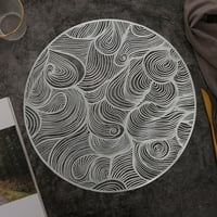 Dekorativni placemat delikatni šuplji eksuitni okrugli stol za stol za svakodnevnu upotrebu flanela