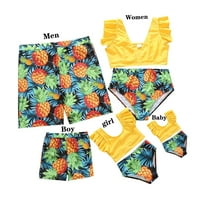 Mama za kupaći kostimi, a ananas, ananas tisak bikini set plivajućeg prtljažnika kupaći kostimi