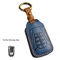 Kožna auto daljinski ključ fob futrola za Isuzu Mu- Mu Mu D-Ma 4Button Blue