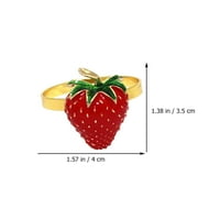 Prsten salvete Serviette Strawberry Party Holder Dekorativni kopče za prstenje drvca prstenovi prstenovi