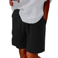 Puawkoer ženske ležerne čvrste sportske hlače kratke hlače elastični džepovi za struku dnevne hlače