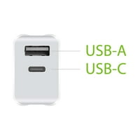 CELET UL certifikat 18W 2-port USB-C električni adapter sa 60W digitalnim LED displejom USB-C do USB-C