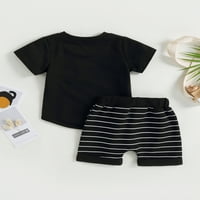 Jaweiwi Baby Kids Boys Storks gat za odjeću, 3T 4T majica kratkih rukava s kratkim rukavima s prugastim