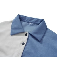 KolockBlock Loose košulja Color Blue Pink Khaki Pogodno za prijatelje Prikupljanje nose XL Khaki