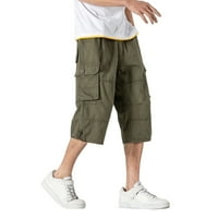 Menscapris Clearence Cargo hlače plus veličine Bib hlača Covetl sa džepovima obrezane hlače Muške kratke