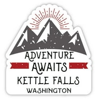 Kettle Falls Washington Suvenir Vinil naljepnica za naljepnicu Avantura čeka dizajn