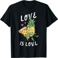 Ženske vrhove Ljubav je ljubav pica Hawaii ananas swinger ananas majica Poklon posada vrata za zabave TEE