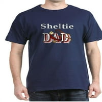 Cafepress - majica Sheltie tata tamna majica - pamučna majica