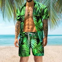Muškarci kratki set Muški ljetni modni slobodno vrijeme Havaji Seaside Holiday Beach Digital 3D Štamparije