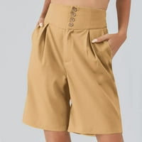 Baycosin kratke hlače za žene ljetne europske i američke pogranične vanjske trgovine tanke žute haljine