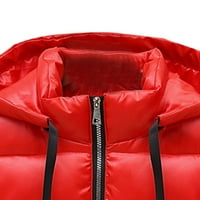 Zimske muške jakne plus size parovi jesen i zimski sjajni kaput dolje pamučni prsluk topli prsluk crveni
