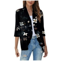 Kimonos Cardigan za ženske plus veličine Ležerne rukave modna udobna štamparija Cardigan Top bluza na