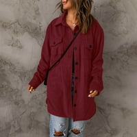 Entyinea ženski modni kaput srednja dužina tople teške jakne zadebljane vjetrootporne vanjske odjeće XL