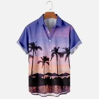 Meitianfacai majice za muškarce Havajska majica za muškarce Ljetni modni havajski stil kratkih rukava Ležerne majice Ljetni vrhovi