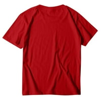 Pedort Womens vrhovi modne ženske labave fit teške majice kratkog rukava crvena, s