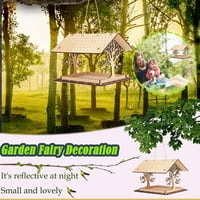 Lovehome Charming DIY drveni kućni ljubimci kućni vrt Poklon Dvorište Villa Balkon Feeder