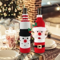 Tianlu boca vina pletena pokriva božićne ukrase Champagne Crveni vinski boci rukavi odjeća