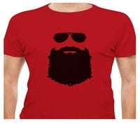 Teestars - brada i sunčane naočale HIPSTERS Odjeća za poklon Cool majica XXX-Veliki crveni
