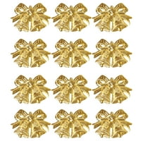 Božićna plastična zlatna bowknot zvona od vijeka ukras Xmas stablo oprema ukrasi