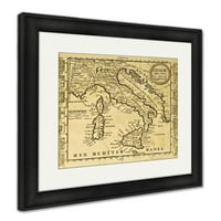 Uokvireni print, Italija stara karta