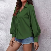 Neugodne ženske majice Ženska brušena tehnička majica s dugim rukavima, zelena m