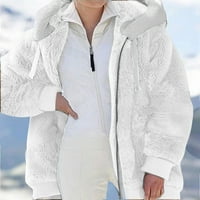 Zimski kaputi za žene Women Plus size Zimski topli labavi plišani kaput sa kapuljačom