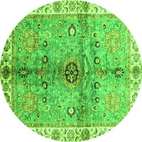 Ahgly Company u zatvorenom okruglu Orijentalni zeleni tradicionalni prostirci, 5 'krug