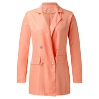 Dame s dugim rukavima Čvrsta jakna za jaknu Ladies Business Suit Cardigan Jacket Blazer Top