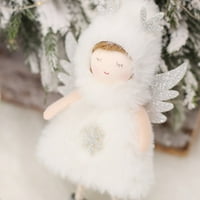 Fnohy soba crtani dvorište plišane rogove s anđeoskim privjesnim djevojkama ukrasima božićne stablo