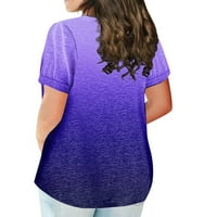 APEPAL Plus veličine za žene Ljeto cvjetne tiskarske košulje s kratkim rukavima s kratkim rukavima,