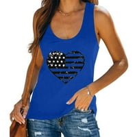 Dan nezavisnosti za žene Ljeto TOP bluza Okrugli vrat 4. jul, žene na vrhu Amerike Dan nezavisnosti