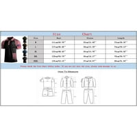B91xz muške majice Muške 3D digitalni tisak rever sa zatvaračem kratkih rukava Ležerna modna košulja