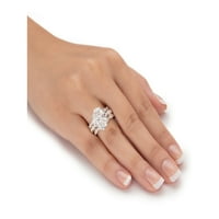 Je nakit za palmine sa nakitom sa ovalnim kubnim cirkonijom 3-komadni skučen za vjenčani prsten 5. TCW
