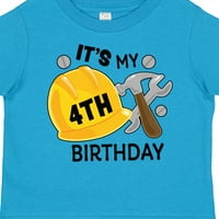 Inktastic je moj moj četvrti rođendan sa građevinskim alatima poklon majica dječaka dječaka
