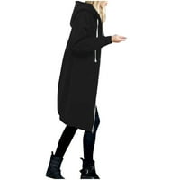 Miayilima Plus size Ženska jakna kaputi casual vrhovi kaputi za jaknu za žene Zimski pad dugih rukava kaput crne 5xl