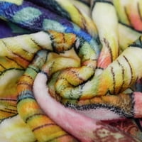 Skubana zmija i cvijeće Gotičko bacanje pokrivačica Flannel plišana ultra-meka lagana pokrivačica za