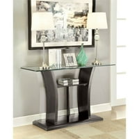 Kingfishesher stakleni stol za staklenu konzolu u sivoj boji