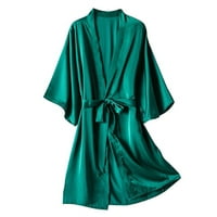 Pimfylm ženski donje rublje za žene nestašne čipke Chemise Otvoreni prednji rufffle Boudoir odijelo za spavanje zelenog m