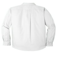Lučka uprava odrasli muški muškarci obične košulje za lak za lakat bijeli x-veliki